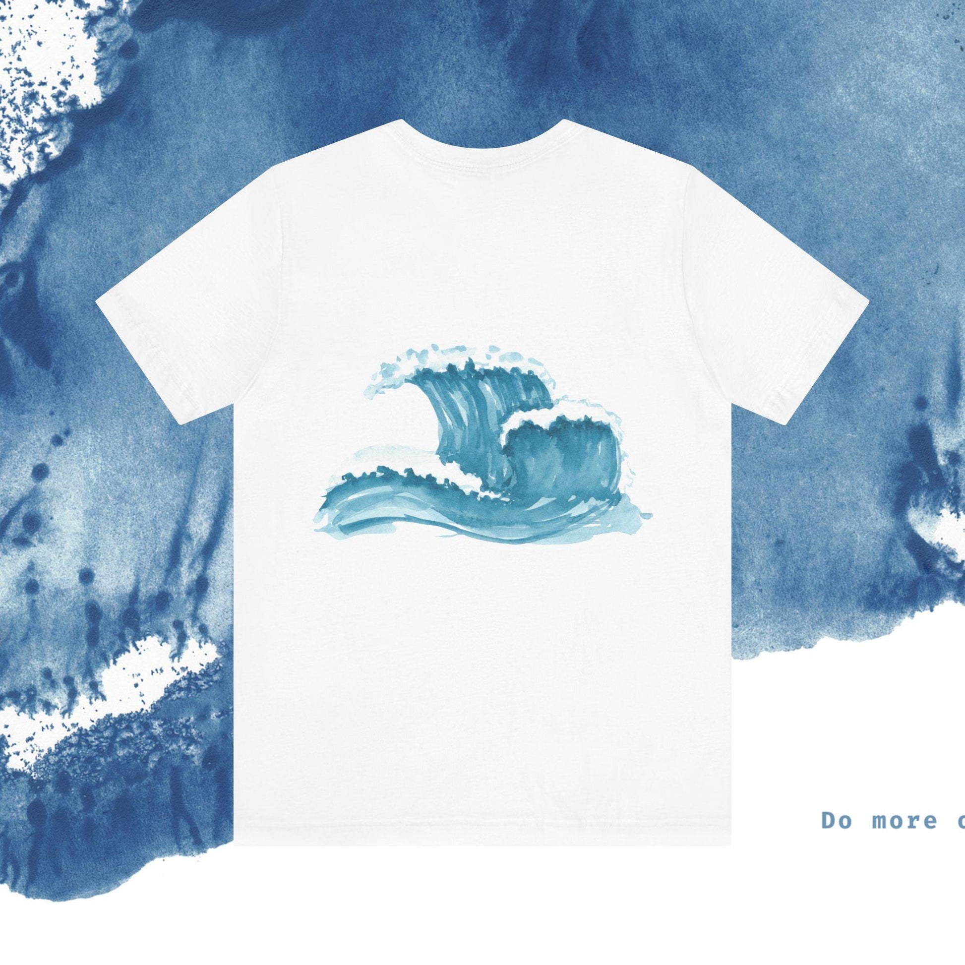 Ocean Wave Unisex Short Sleeve Tee - Do More of What Makes You Happy - Ocean vibez