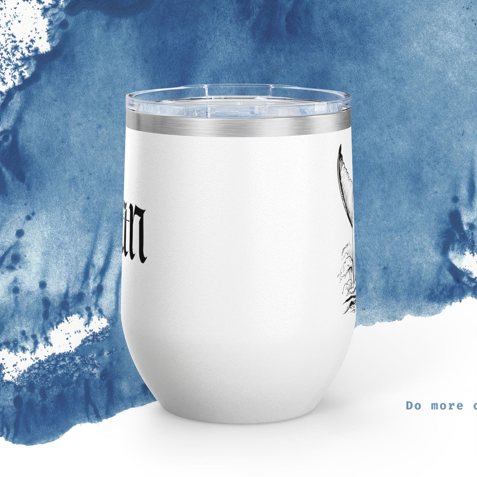 Copo de Vinho Whale Tail - Copo Isolado de 12oz para Amantes da Natureza