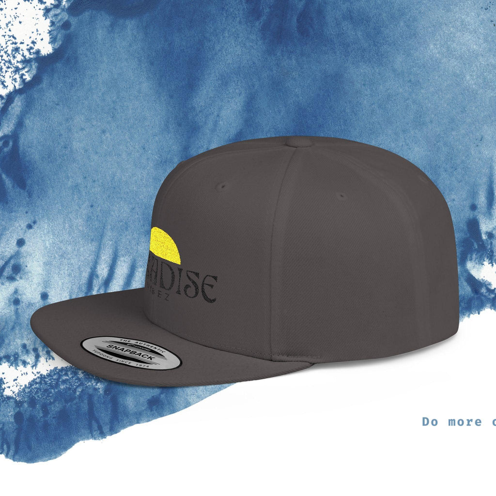 Paradise Vibe Flat Bill Snapback Cap - Trendy Summer Hat - Ocean vibez