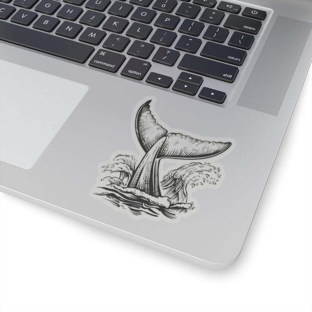 Whale Tail Kiss-Cut Stickers – Ocean Inspired Decor for Laptop & More - Ocean vibez