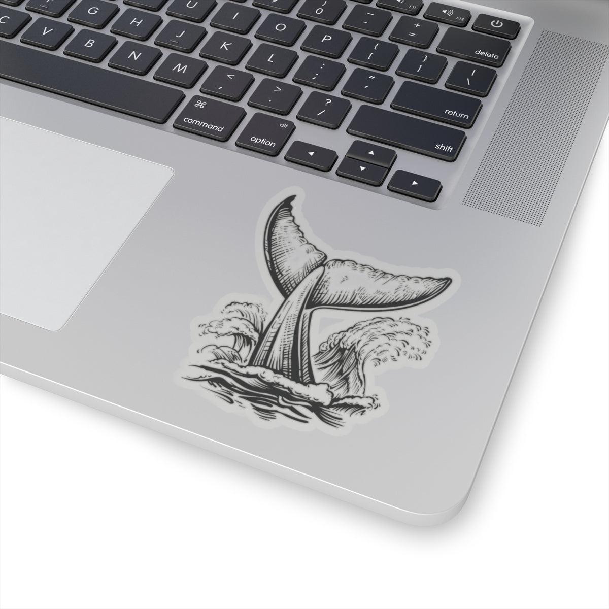 Whale Tail Kiss-Cut Stickers – Ocean Inspired Decor for Laptop & More - Ocean vibez