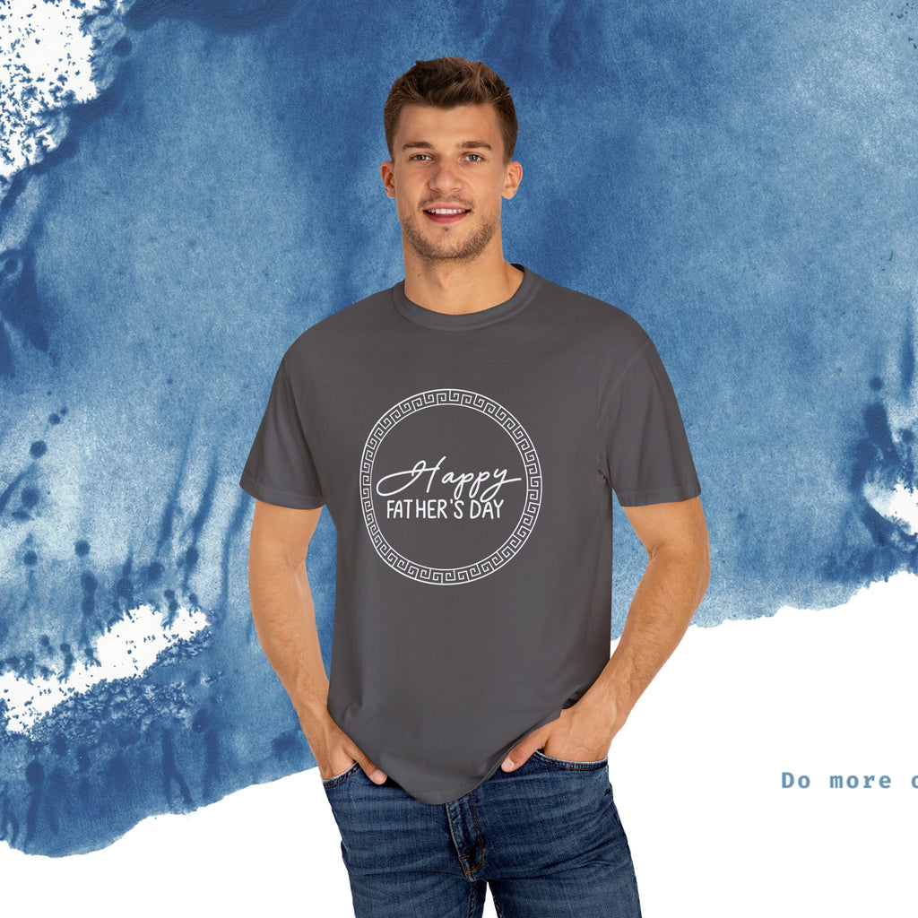 Feliz Dia dos Pais Unisex Garment-Tyed T-Shirt - Comemore o Pai em Grande Estilo - Ocean vibez