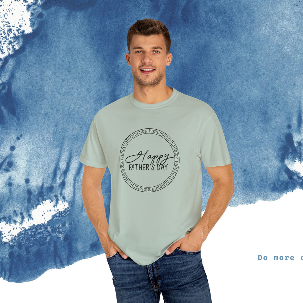 Feliz Dia dos Pais Unisex Garment-Tyed T-Shirt - Comemore o Pai em Grande Estilo - Ocean vibez