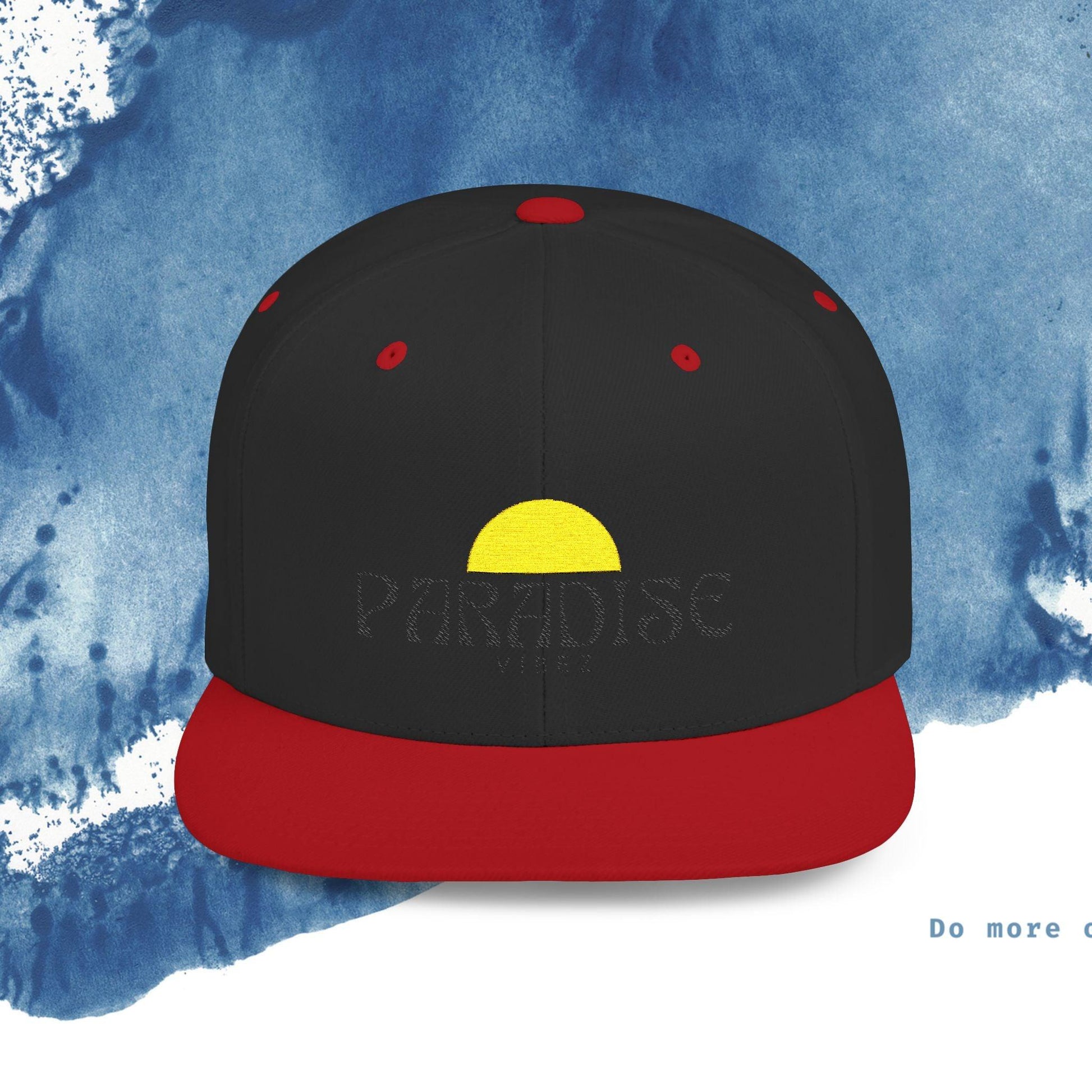 Paradise Vibe Flat Bill Snapback Cap - Trendy Summer Hat - Ocean vibez