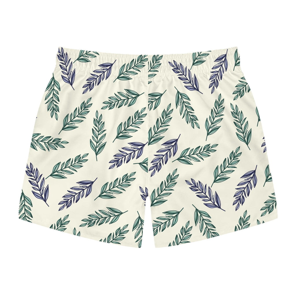 Tropical Leaf Swim Trunks - Stylish Beachwear for Summer Adventures - Ocean vibez