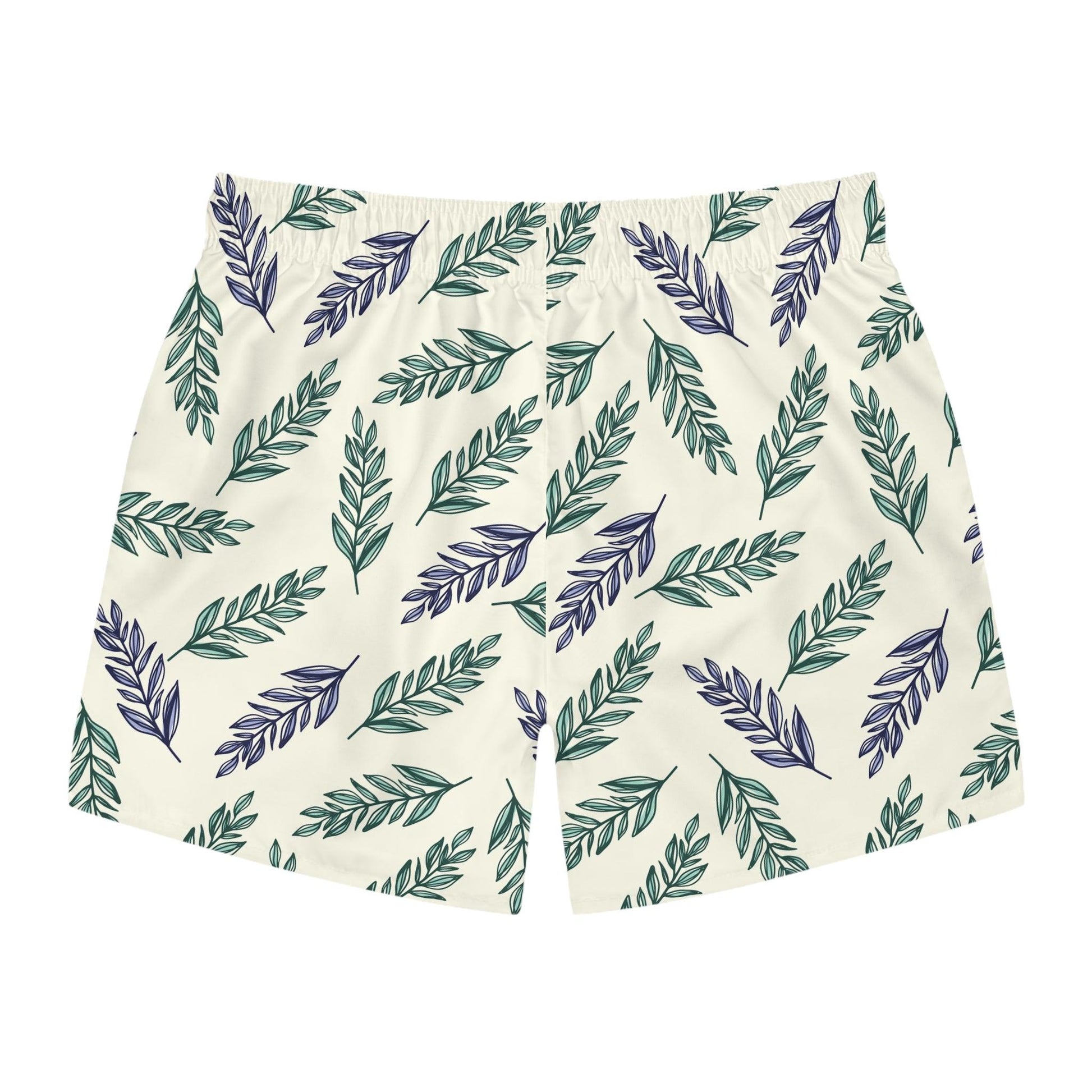 Tropical Leaf Swim Trunks - Stylish Beachwear for Summer Adventures - Ocean vibez