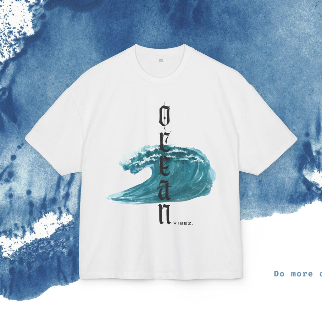 Ocean Vibes Unisex Box Tee - Wave Graphic T-Shirt - Ocean vibez